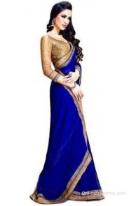 Rajesh Silk Mills Solid Fashion Chiffon Sari